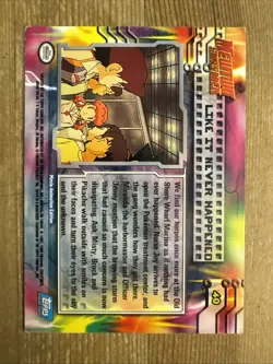 Pokemon Topps Like it Never Happened #40 Mewtwo Strikes Back Blue Logo LP - Image 2