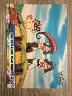 Topps Pokemon The Nefarious Team Rocket #12 Blue Logo Mewtwo Strikes Back DMG - Image 1