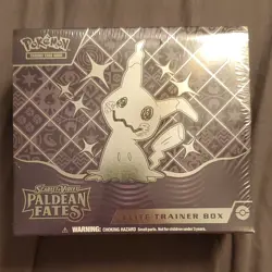 Pokemon TCG Scarlet & Violet Paldean Fates Elite Trainer Box English Mimikyu - Image 1
