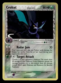 Crobat 2/113 Holo Rare Delta Species Pokemon Holo Moderately Played - Image 1