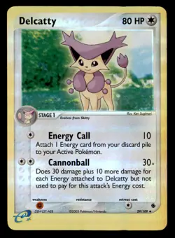 Delcatty 29/109 Uncommon Ruby & Sapphire Pokemon Reverse Holo Moderately Played - Image 1
