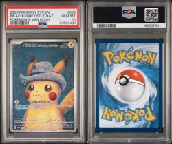 ⚡Pokemon x Van Gogh 2023 Promo #085 Pikachu with Grey Felt Hat PSA 10 ⚡ - Image 3