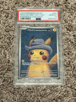 ⚡Pokemon x Van Gogh 2023 Promo #085 Pikachu with Grey Felt Hat PSA 10 ⚡ - Image 4
