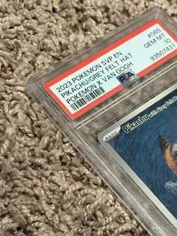 ⚡Pokemon x Van Gogh 2023 Promo #085 Pikachu with Grey Felt Hat PSA 10 ⚡ - Image 5