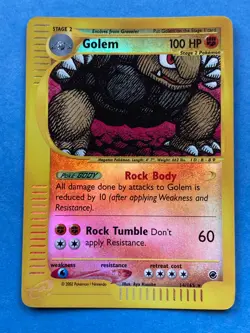 Pokemon Reverse Holo eReader Golem- Expedition- 14/165- MP - Image 1