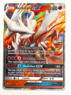 Reshiram GX 11/70 Holo GX Rare Dragon Majesty Pokemon Near Mint - Image 1