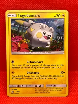 Pokemon Tcg Togedemaru SM09 Cosmos Holo Black Star Promo - Image 1