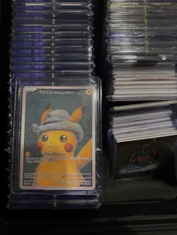 Pokemon Pikachu Van Gogh Grey Felt Hat Promo PSA 10 Potential - Image 1