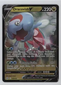 Dracovish V Holo Pokemon Sword & Shield Brilliant Stars #114 - Image 1