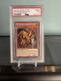 The Winged Dragon of Ra Yugioh 2021 KICO-EN065 Pharaoh's Secret Rare 1st PSA 9 - Image 1
