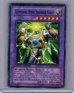 Yugioh Mattel Action Figure Promo MF01-EN001 Elemental Hero Thunder Giant NM - Image 1