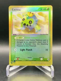 Cacnea 57/100 EX Sandstorm (2003) Reverse Holo Unique Art Common Pokemon Card LP - Image 1