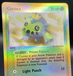 Cacnea 57/100 EX Sandstorm (2003) Reverse Holo Unique Art Common Pokemon Card LP - Image 3