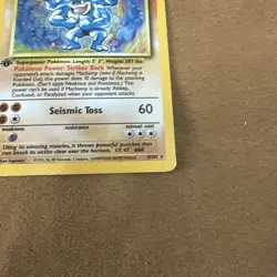 Vintage Pokemon Machamp Holo 1st Edition 8/102 Base Set Trading Card - Image 3