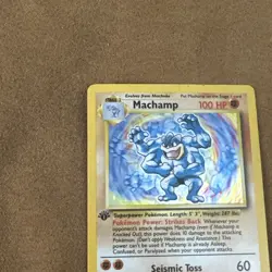 Vintage Pokemon Machamp Holo 1st Edition 8/102 Base Set Trading Card - Image 4
