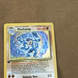 Vintage Pokemon Machamp Holo 1st Edition 8/102 Base Set Trading Card - Image 5