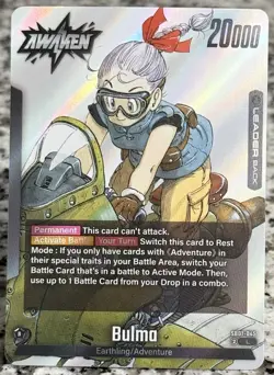 Bulma SB01-045 Leader Manga Booster 01 Dragon Ball Card English Fusion World - Image 1