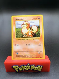 LP | Base Set Growlithe 28/102 | Shadowless | Pokemon Cards | WOTC | Rare - Image 1