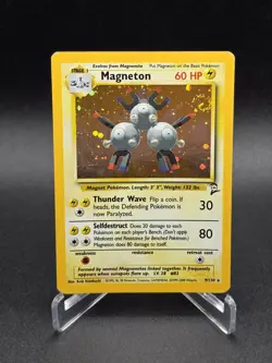 Magneton - 9/130 - Pokemon Base Set 2 Holo Rare Card WOTC *SWIRL* - Image 1