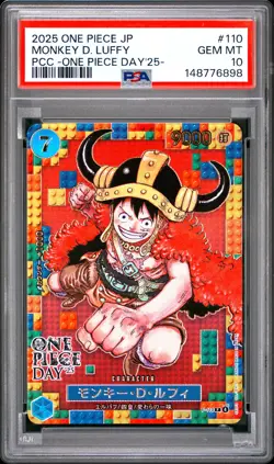Monkey D. Luffy PSA10 2025 One Piece Japanese One Piece Day'25- #110 - Image 1