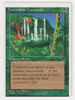 Miscut Concordant Crossroads MP Chronicles 1995 MTG Magic Factory Error Misprint - Image 1