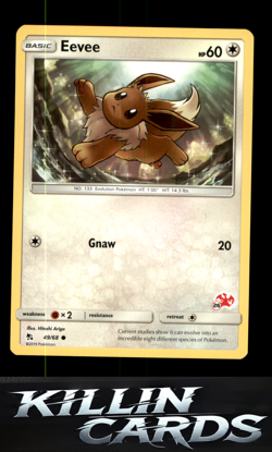 Eevee (49) 49/68 Pokemon Common Hidden Fates Card NM - Image 1