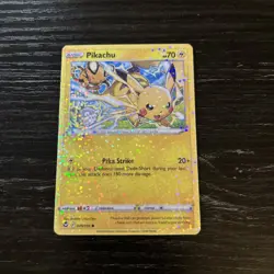 Pikachu Holo Reflective 49/195 Silver Tempest Set Rare Pokemon Card Custom Card - Image 1