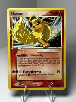 Pokemon TCG Flareon Gold Star Holo Ultra Rare Card 100/108 EX Power Keepers - Image 1