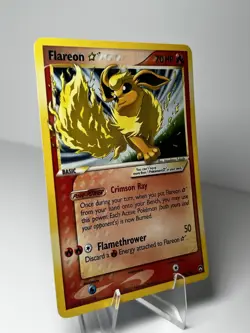 Pokemon TCG Flareon Gold Star Holo Ultra Rare Card 100/108 EX Power Keepers - Image 2