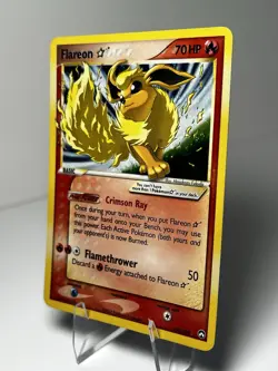 Pokemon TCG Flareon Gold Star Holo Ultra Rare Card 100/108 EX Power Keepers - Image 3