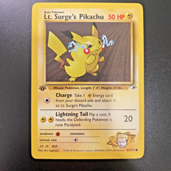 Lt. Surge's Pikachu 81/132 1st Edition Gym Heroes Regular LP - Pokemon Card - Image 1