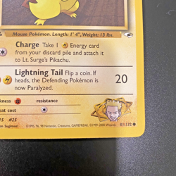 Lt. Surge's Pikachu 81/132 1st Edition Gym Heroes Regular LP - Pokemon Card - Image 4
