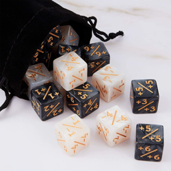 24 Pieces MTG Counters Dice +1/+1 Buff Tokens Black plus 1 Counter Magic Dice... - Image 4