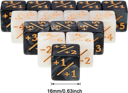 24 Pieces MTG Counters Dice +1/+1 Buff Tokens Black plus 1 Counter Magic Dice... - Image 5