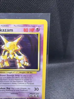 Pokemon TCG Alakazam Base Set 1/102 Holo Rare 80 HP 1999 Card - Image 2