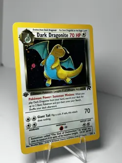 Pokemon TCG Dark Dragonite Holo Rare Card 1st Edition 5/82 - Image 2