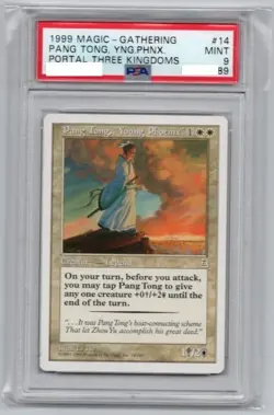 [PSA9] ya37 Feng Chu Pang Tong Young Phoenix Ptk White R Mtg Three Kingdoms Eng - Image 1