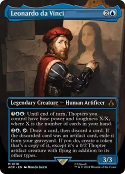 Leonardo da Vinci (Borderless) -Foil Near Mint MTG - Image 1