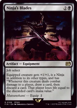 MTG Ninja's Blades Normal NM FINAL FANTASY Magic 108 - Image 1