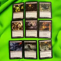 Mtg Magic The Gathering Game Card Lot #5 Black Cards Used 2011 2012 - Image 1