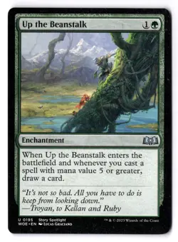 Up The Beanstalk NM* Wilds of Eldraine ENGLISH 0195 mtg -UnltdCards - Image 1