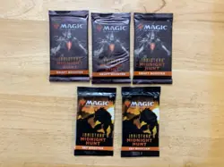 Lot Of 5 Magic The Gathering Innistrad Midnight Hunt Set Draft Booster MTG Packs - Image 1