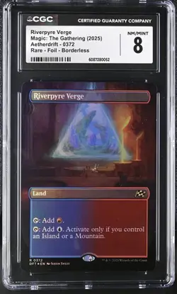 Magic the Gathering: Aetherdrift "Riverpyre Verge" Foil Land CGC - Image 1