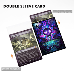 100 MTG Card Sleeves with 100 Inner Sleeves, Textured Back Art Sleeve, Fit Stand - Image 4