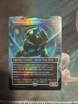 Leonardo, the Balance (0001) (Borderless) Commander: Teenage Mutant Ninja... - Image 1