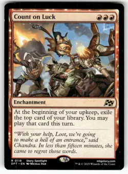 Count on Luck 118 Rare Aetherdrift Magic: The Gathering Near Mint - Image 1