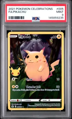 2021 Pokemon Sword & Shield Celebrations 005 Pikachu PSA 9 145859235 - Image 1