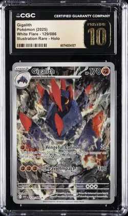 ‼Pokemon Gigalith #129 White Flare Holo GRADE 10 PRISTINE GOLD LABEL TOP POP💨 - Image 1