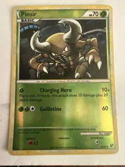 2010 Pokemon Pinsir 32/90 Undaunted Reverse Holo LP - Image 1