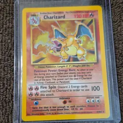 Pokemon TCG Base Set Charizard Holo Rare 4/102 1999 English Stage 2 NM+ - Image 1